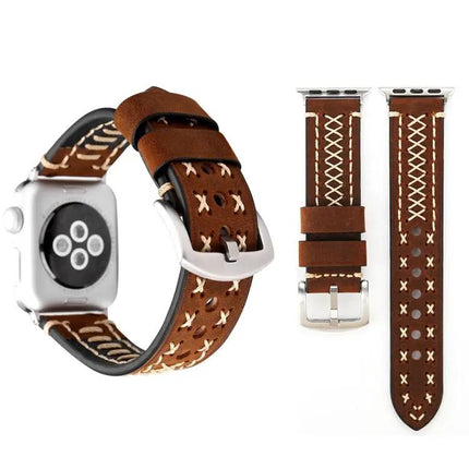 Genuine Leather Watch Band For Apple Watch 49/45/44mm