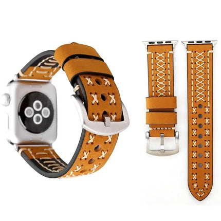 Genuine Leather Watch Band For Apple Watch 49/45/44mm