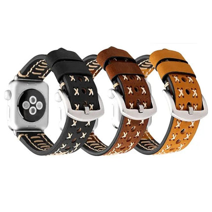 Genuine Leather Watch Band For Apple Watch 49/45/44mm
