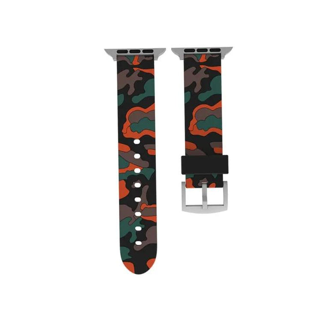 Camouflage Silicone Watch Band For Apple Watch 38mm