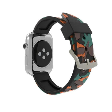 Camouflage Silicone Watch Band For Apple Watch 38mm