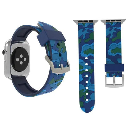 Camouflage Silicone Watch Band For Apple Watch 38mm