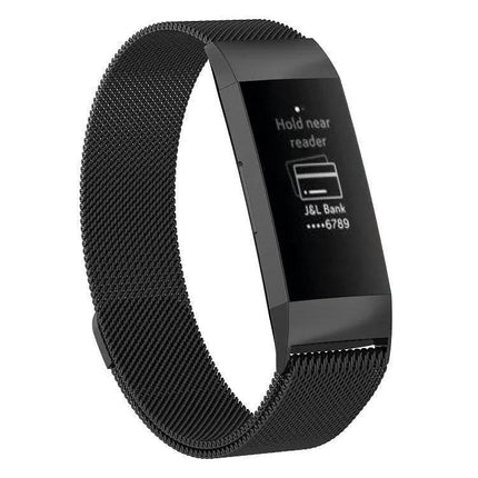 Stainless Steel Magnetic Watch Band Fitbit Charge 3 18mm