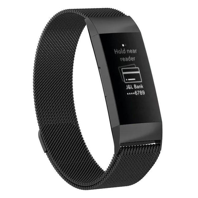 Stainless Steel Magnetic Watch Band Fitbit Charge 3 18mm