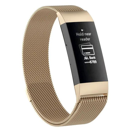 Stainless Steel Magnetic Watch Band Fitbit Charge 3 18mm