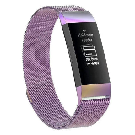 Stainless Steel Magnetic Watch Band Fitbit Charge 3 18mm