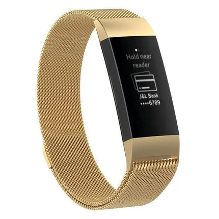 Stainless Steel Magnetic Watch Band Fitbit Charge 3 18mm
