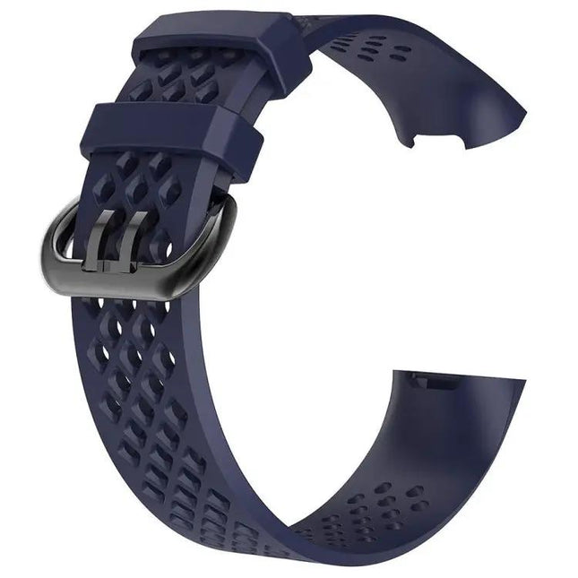 TPE Adjustable Watch Band Square Holes For Fitbit Charge 3