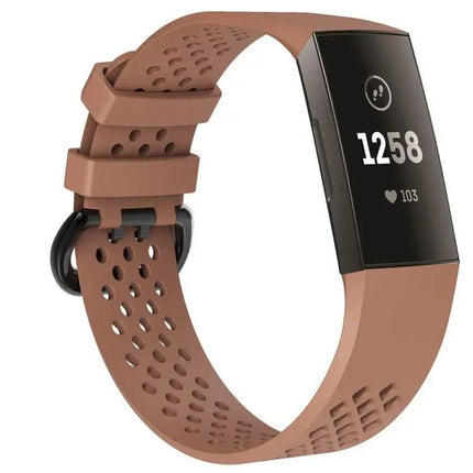 TPE Adjustable Watch Band Square Holes For Fitbit Charge 3