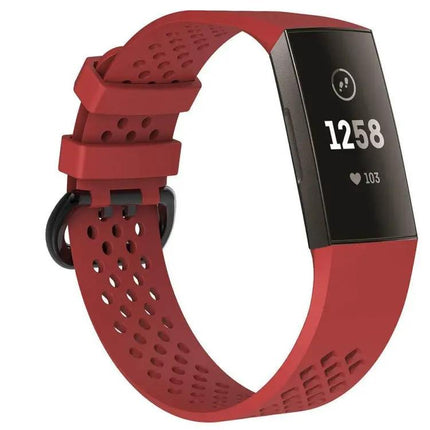 TPE Adjustable Watch Band Square Holes For Fitbit Charge 3