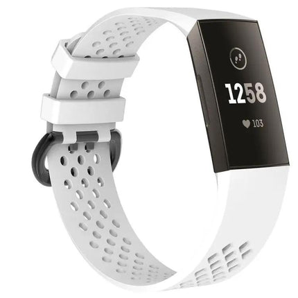 TPE Adjustable Watch Band Square Holes For Fitbit Charge 3