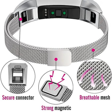 Stainless Steel Magnetic Band For Fitbit Alta Small 130-170mm