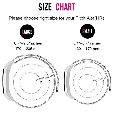 Stainless Steel Magnetic Band Fitbit Alta Large 170-236mm