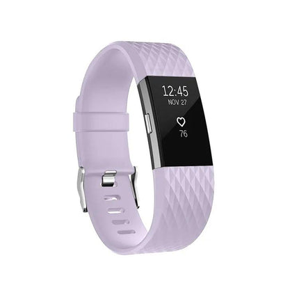 Diamond Pattern Adjustable Watch Band For Fitbit Charge 2 L