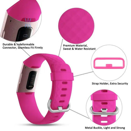 Diamond Pattern Adjustable Watch Band For Fitbit Charge 2 L