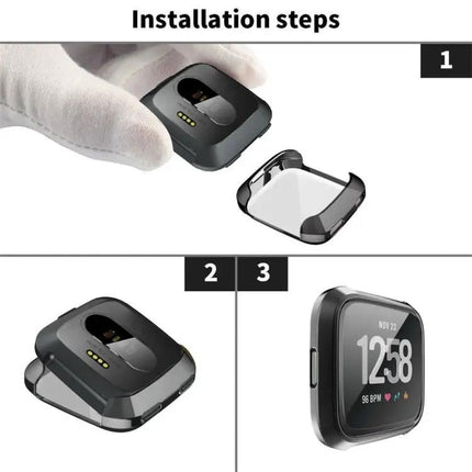 Soft Protective TPU Case for Fitbit Versa Smartwatch