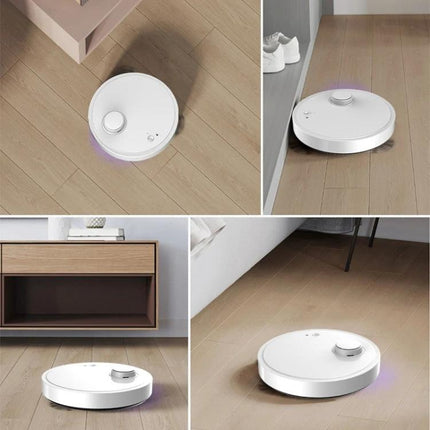 BOWAI OB12 Intelligent USB Charging Household Sweeping Robot cleaning hardwood floors with one-button start, sweeping mopping and vacuuming