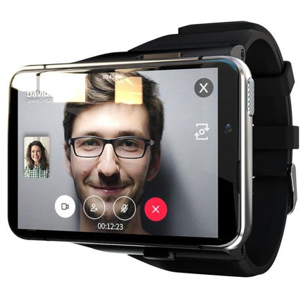 LOKMAT Smart Watch for Daily Connectivity and Activity Tracking - black smartwatch showing video call on 2.88-inch screen