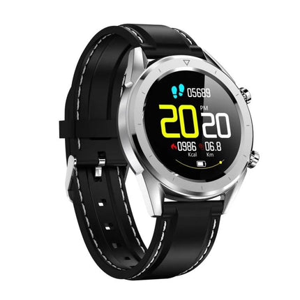 Smartwatch for Everyday Health Tracking and Notifications — sleek round watch with 1.54-inch 240x240 screen showing steps, heart rate and call reminders