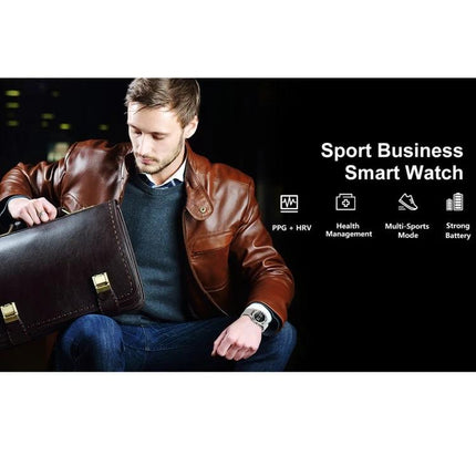 Smartwatch for Everyday Health Tracking and Notifications - stylish man wearing smartwatch showing heart rate, notifications, 1.54-inch 240x240 display