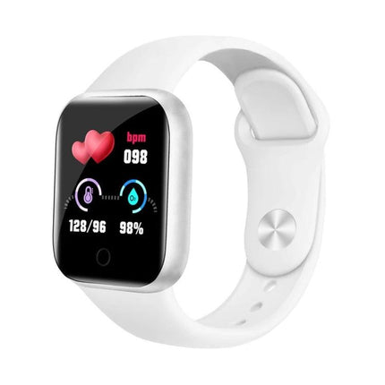 Versatile Smart Watch for Everyday Health and Activity Tracking white fitness watch showing heart rate and activity metrics