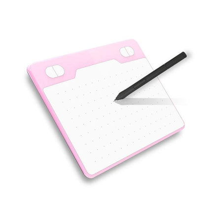 10Moons Drawing Tablet for Mobile and Tablet Devices — pink compact graphics tablet with stylus and USB connectivity for sketching and photo editing