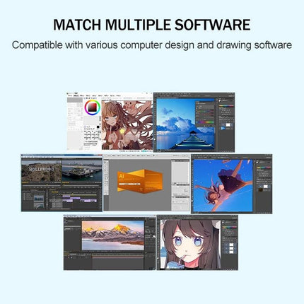 10Moons Drawing Tablet for Mobile and Tablet Devices compatible with multiple design and drawing software on laptops and Android devices