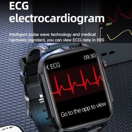Daily Smart Watch for Everyday Health Monitoring showing ECG electrocardiogram on screen and heart rate graph