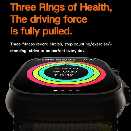 A Practical Smart Watch for Everyday Health and Activity showing three rings of fitness tracking on a black smartwatch display