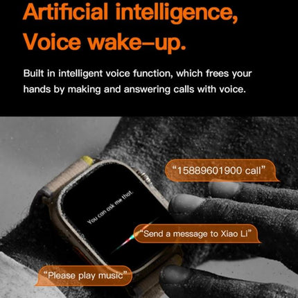 A Practical Smart Watch for Everyday Health and Activity showing voice wake-up, calls and message reminders on screen during outdoor use