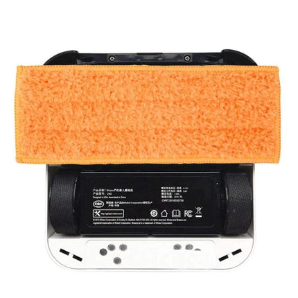 Reusable Microfiber Mopping Cloths for iRobot Braava, 3 Pack - orange microfiber pad attached to Braava mop base