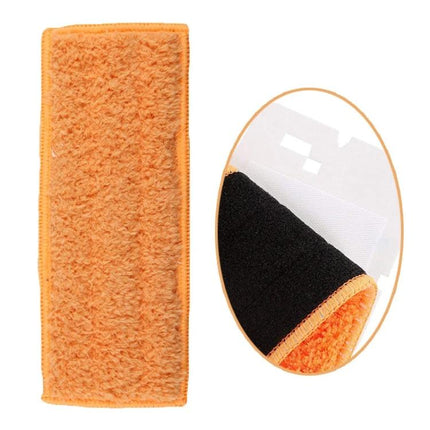 Reusable Microfiber Mopping Cloths for iRobot Braava, 3 Pack - orange microfiber pad with hook-and-loop backing for wet, damp or dry cleaning