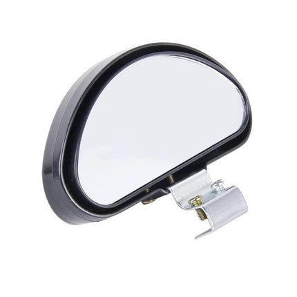 Adjustable Wide Angle Rear View Blind Spot Mirror for Safe Driving, compact clip-on mirror with universal swivel mount for enhanced rear visibility