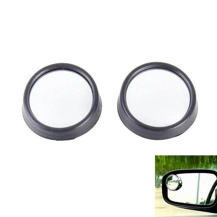 Car Blind Spot Wide Angle Rear View Mirror with 5.5cm Diameter - pair of adjustable wide angle round mirrors for improved lane change and parking safety
