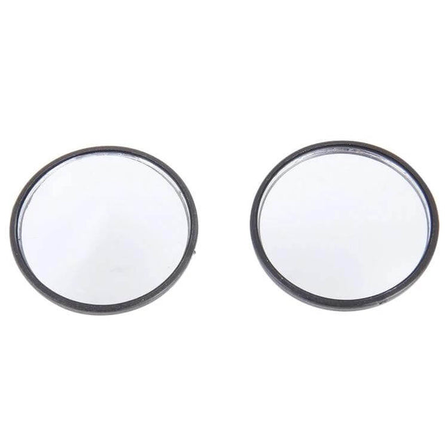 Wide Angle Blind Spot Mirror for Car Safety, 5.3cm Diameter - pair of round adhesive blind spot mirrors showing wide-angle reflectors for lane changes and reversing