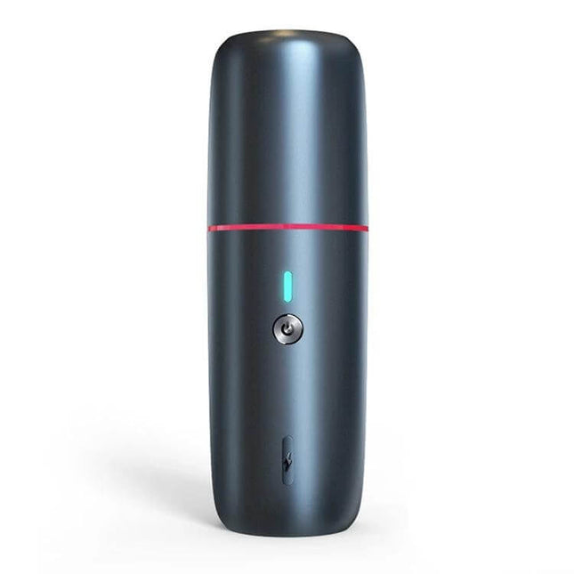 Navy Blue Wireless Handheld Vacuum Cleaner For Car And Home - compact cordless vacuum with ergonomic design and power button