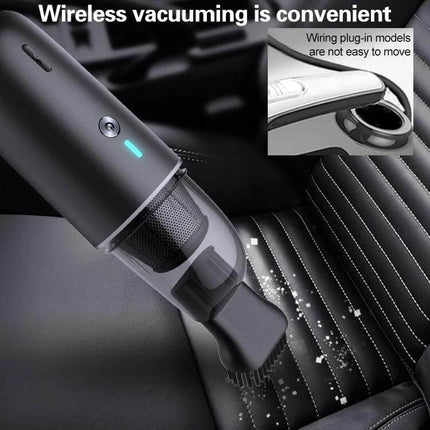 Navy Blue Wireless Handheld Vacuum Cleaner For Car And Home compact cordless vacuum cleaning car seat crumbs and pet hair