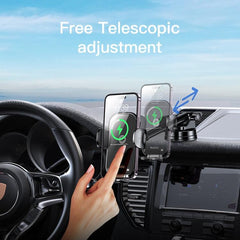 Yesido C197 15W Fast Charge Wireless Car Mount with Adjustable Arm and Suction Base