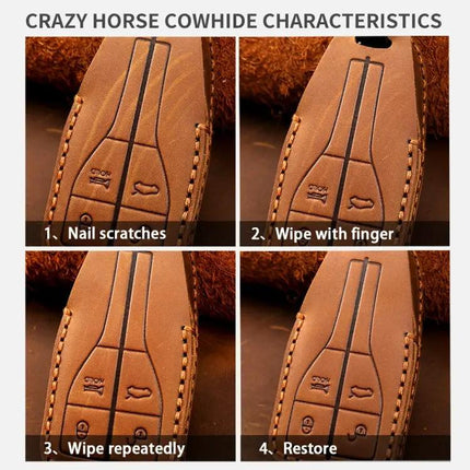 Leather Protective Case for Cadillac 5-Button Keys