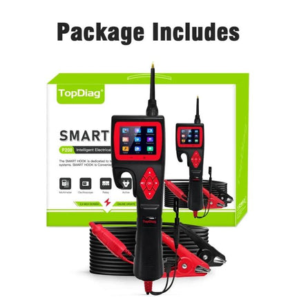 TopDiag Analyzer for Routine Vehicle Diagnostics at Home - handheld smart vehicle diagnostic tool with probes and alligator clips