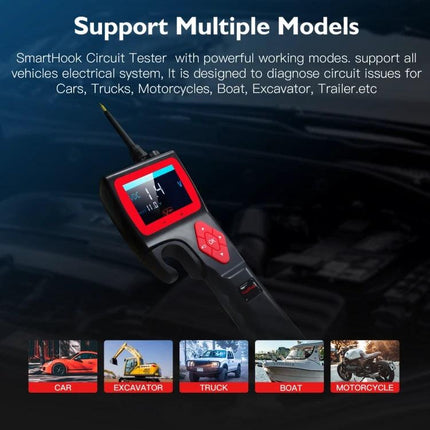 TopDiag Analyzer for Routine Vehicle Diagnostics at Home - handheld circuit tester for cars, trucks, boats, motorcycles, and excavators