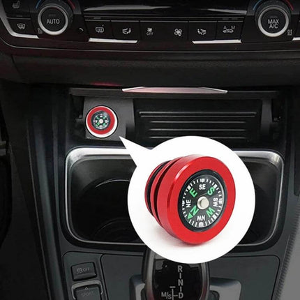 Car And Motorcycle Metal Cigarette Lighter Dust Cover red anodized billet aluminum dust cap with built-in compass for 12V lighter socket