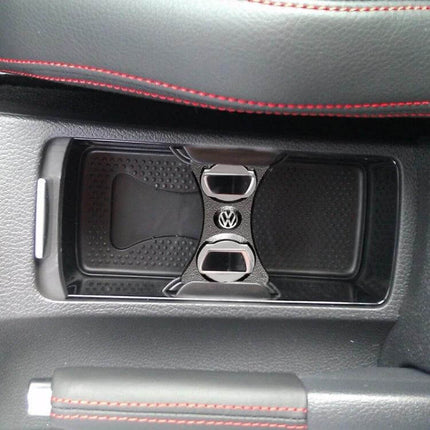 Armrest Box with Cup Holder and Bottle Opener for Volkswagen Golf installed in Volkswagen Golf center console with bottle opener and cup holder