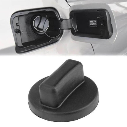 Mercedes Benz Fuel Tank Cap For Easy Refilling Replacement ABS black fuel cap shown beside vehicle fuel door, easy press-on installation