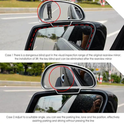 Wide Angle Adjustable Blind Spot Mirror for Left Side Vehicles