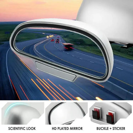 Wide Angle Adjustable Blind Spot Mirror for Left Side Vehicles
