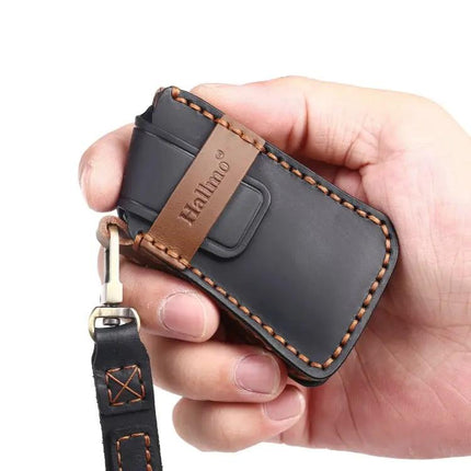 Hallmo Cowhide Leather Key Case for Lexus 3-Button Keys | Syndmart