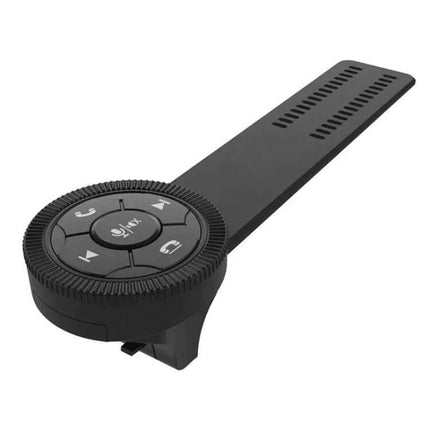Universal Strap Shape Steering Wheel Remote Control For Car Multimedia - black ABS strap remote with volume and media buttons