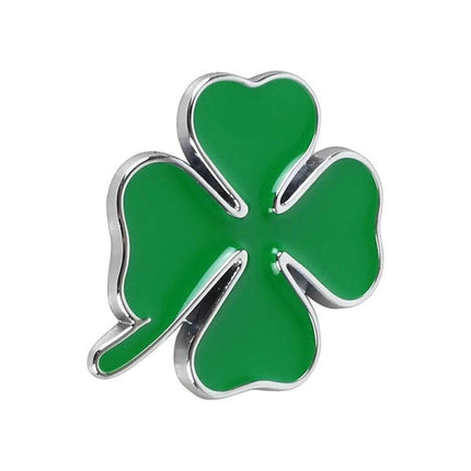Four Leaf Clover Metal Sticker for Car Decoration, 4x3 cm Size - green metal clover car decal decorative emblem