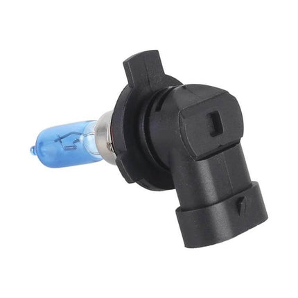 Halogen Car Fog Lights For Everyday Driving On Ground Vehicles - 12V 55W blue-tinted halogen bulb with black plastic right-angle connector